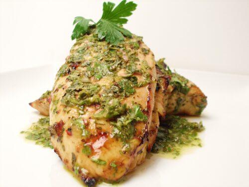 best chimichurri sauce. A delicious blend of herbs, sherry, and spices.
