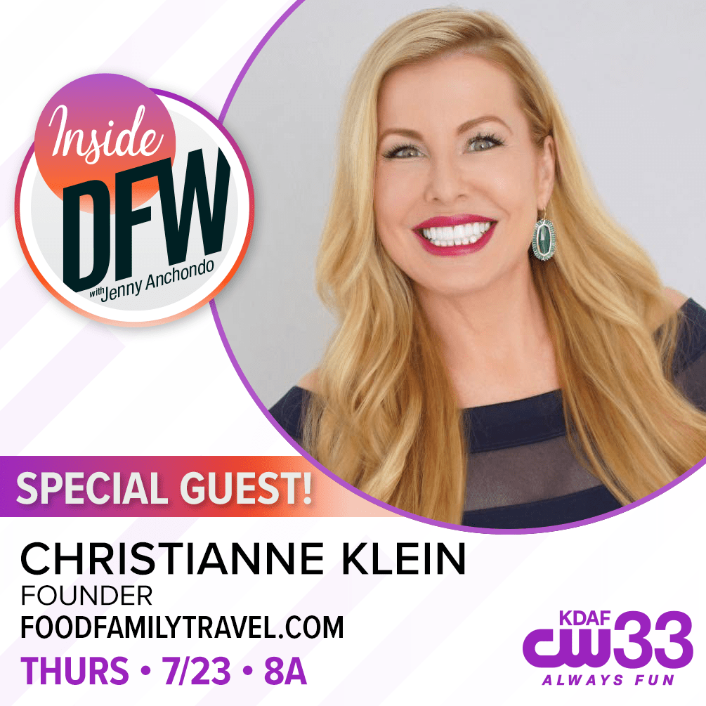 Christianne Klein on Inside DFW this Thursday! Image c/o Dallas CW33
