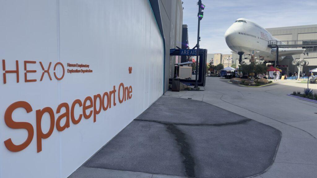 Outside Spaceport One- complete with full jet in the background.  Image by Christianne Klein