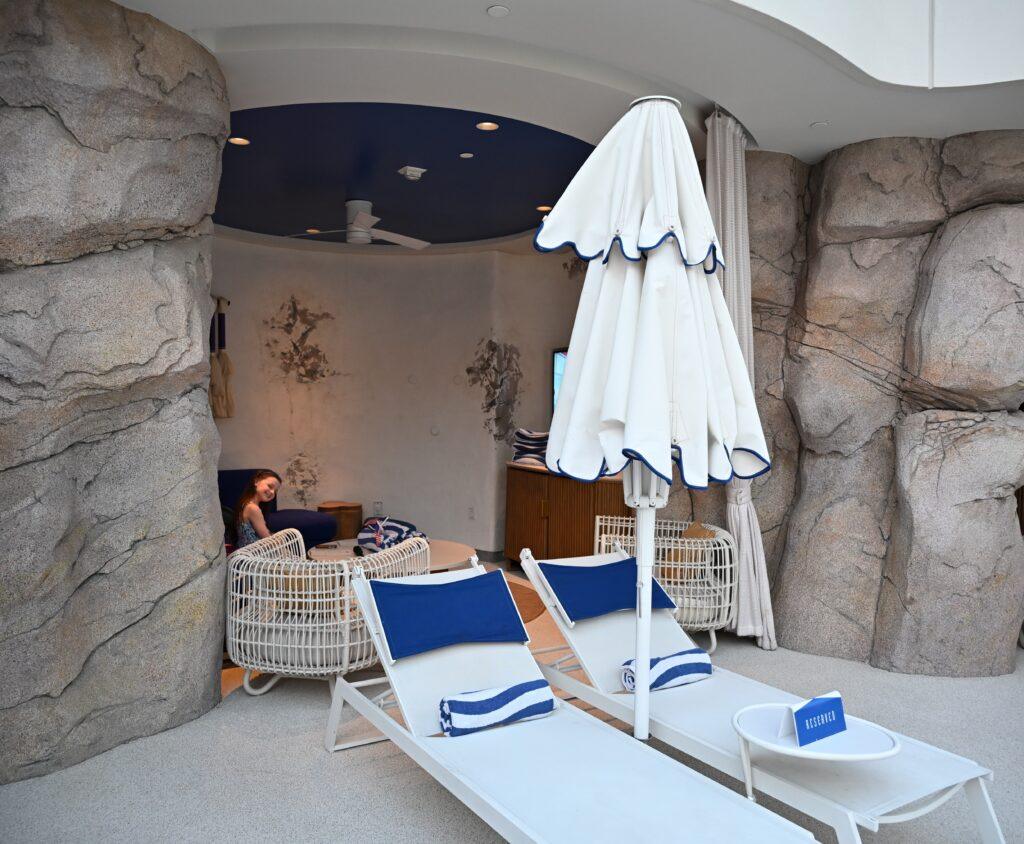 Livia in our cabana. Image by Dan Sattel