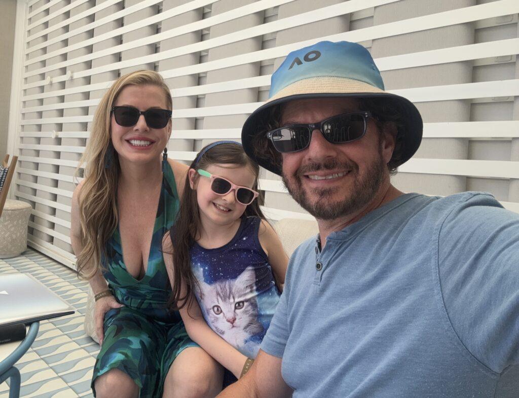 Prioritize connection with those you love. Christianne, Dan, and Livi at Fontainebleau Las Vegas. Image by Dan Sattel