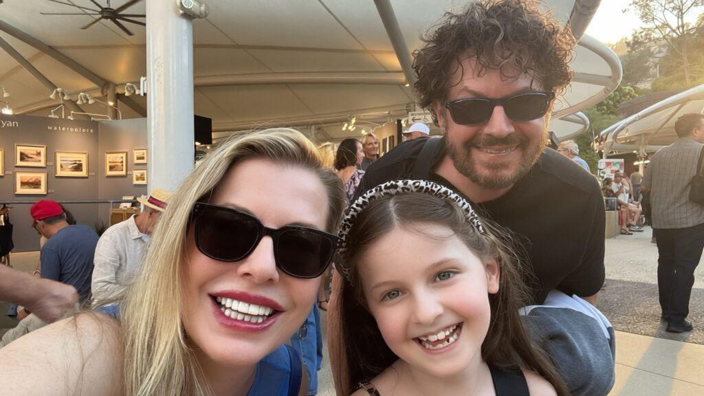 Christianne, Livi, and Dan at Festival of Arts and Pageant of the Masters.  Image by Christianne Klein