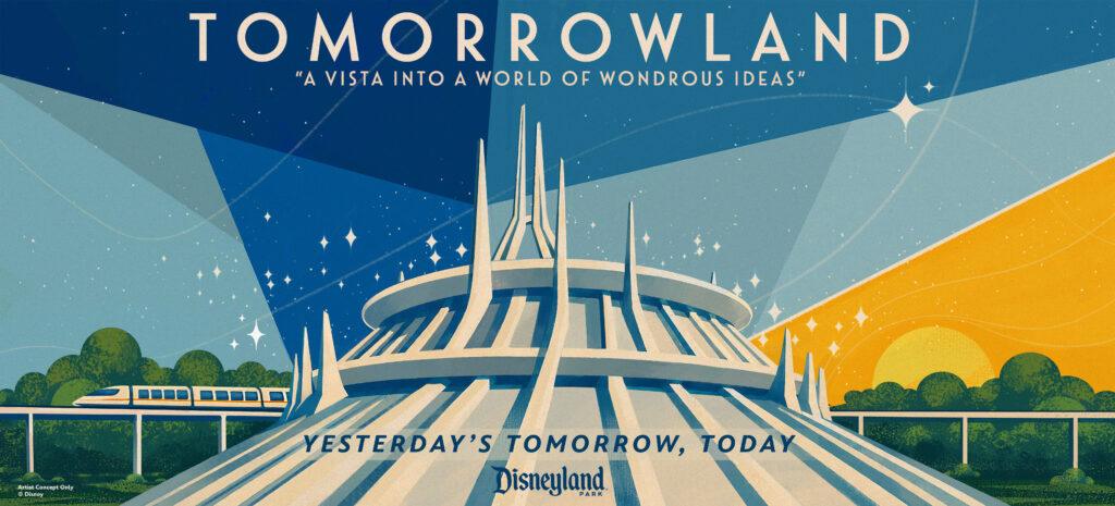 During "Horizons: A Carousel of Progress" at D23: The Ultimate Disney Fan Event 2026, Disney Experiences announced that a reimagining of Tomorrowland in Disneyland park in Anaheim, Calif., is in the works. c/o Disneyland Resort