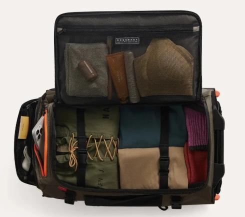 BAGSMART Blast 43L Roller Backpack (inside view)