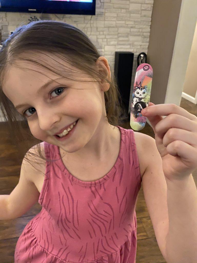 Livia with World of Hurt bandage